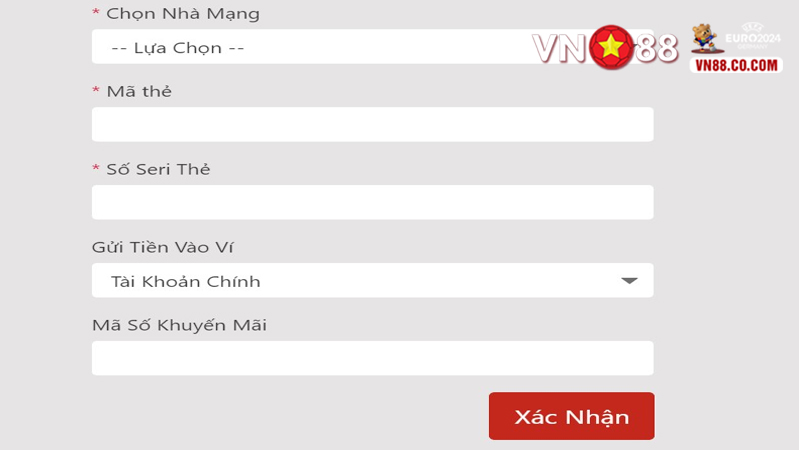 Những thông tin cần điền khi nạp tiền vào tài khoản thành viên bằng ATM